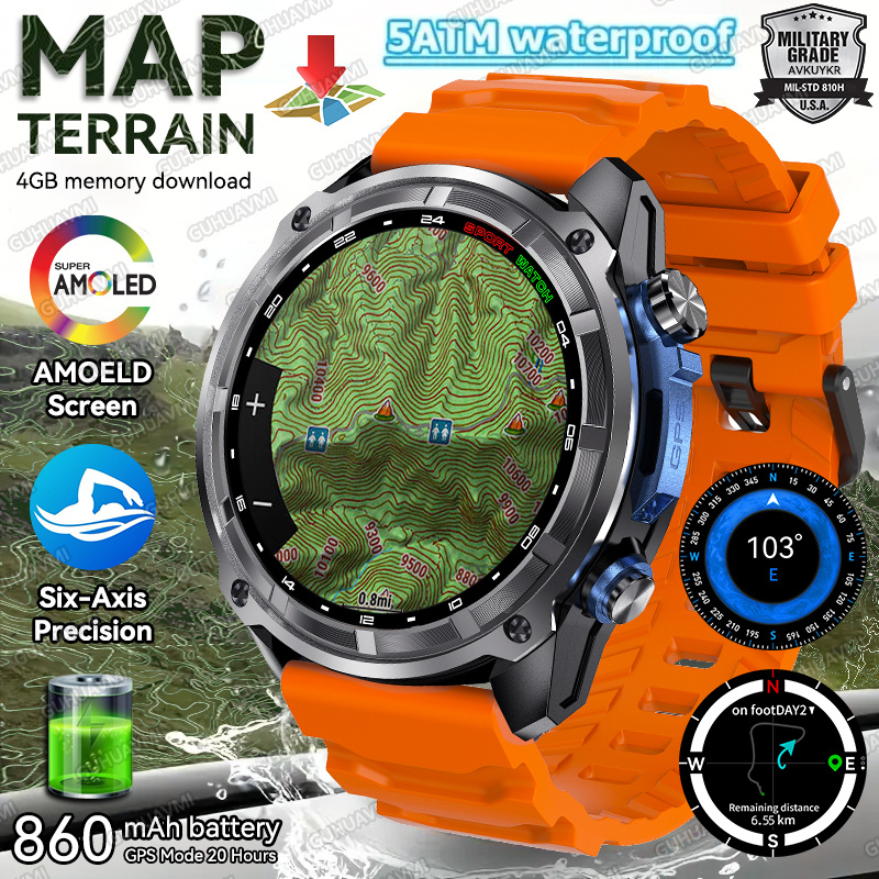 Smartwatch New Watches 2025 - 2025 nuevo mapa terrestre GPS reloj