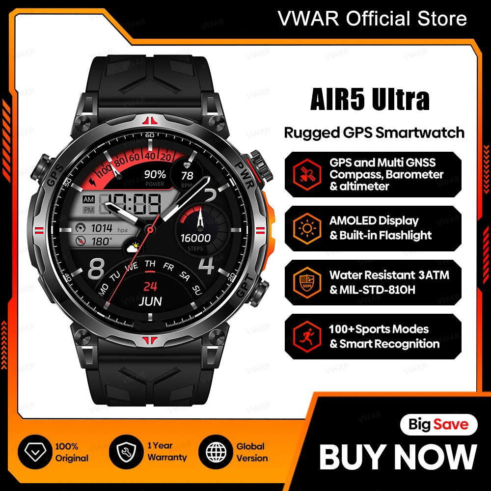 Watch Vs Amazfit - 2025 nuevo VWAR GPS Smartwatch 1,56