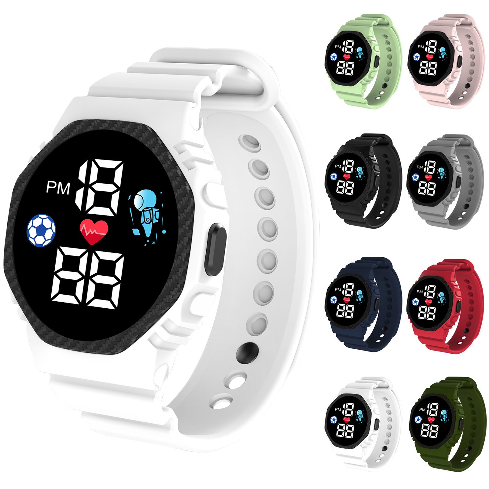 Smartwatch Digital Watches For Girls - Reloj inteligente multicolor para niños y