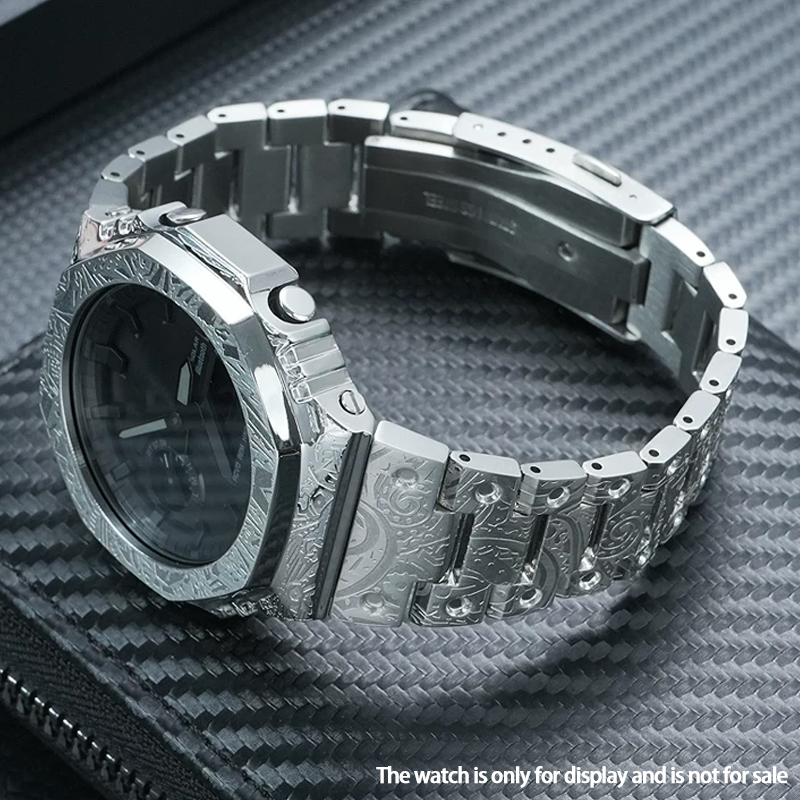 Casio Watch G-Shock Ga-2100 - Caja y correa de acero inoxidable
