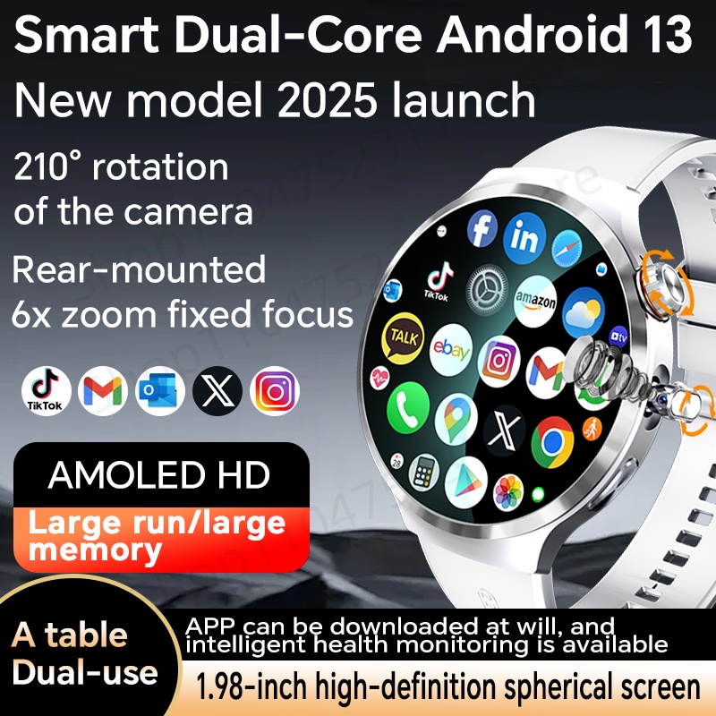 Smartwatch New Watches 2025 - Smartwatch con pantalla grande Amoled de