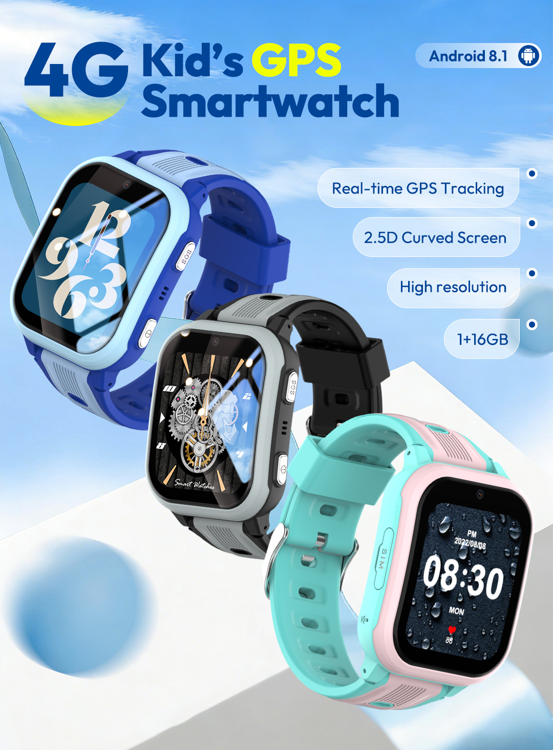 Smartwatch Watches Gift For Boys With Gps - Reloj Inteligente KT41 - Reloj Telefónico