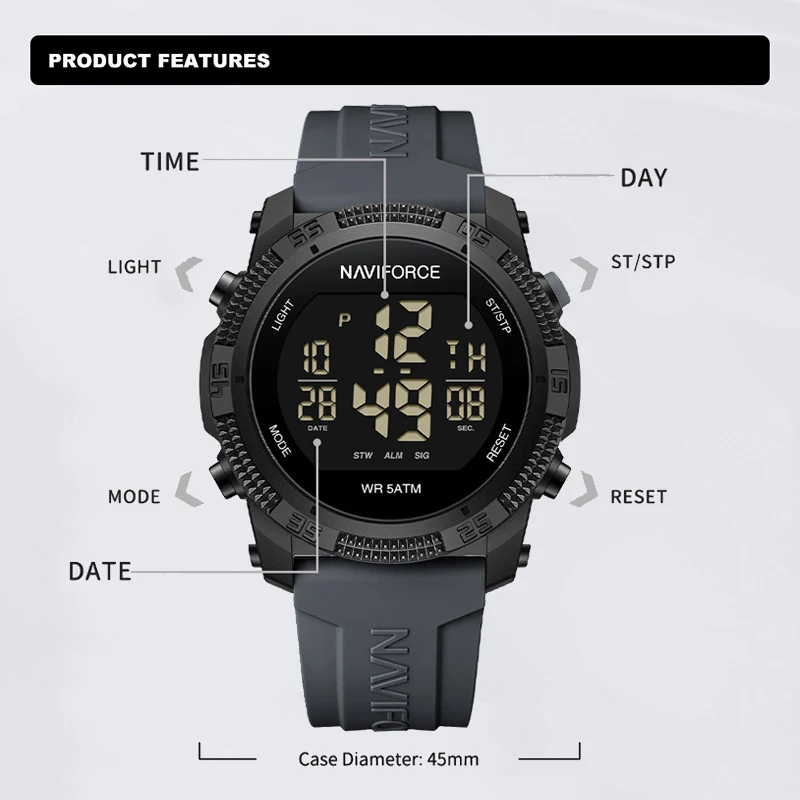 Nuevo Estilo NAVIFORCE, Reloj  - Tide Watch Surf reseña y precio
