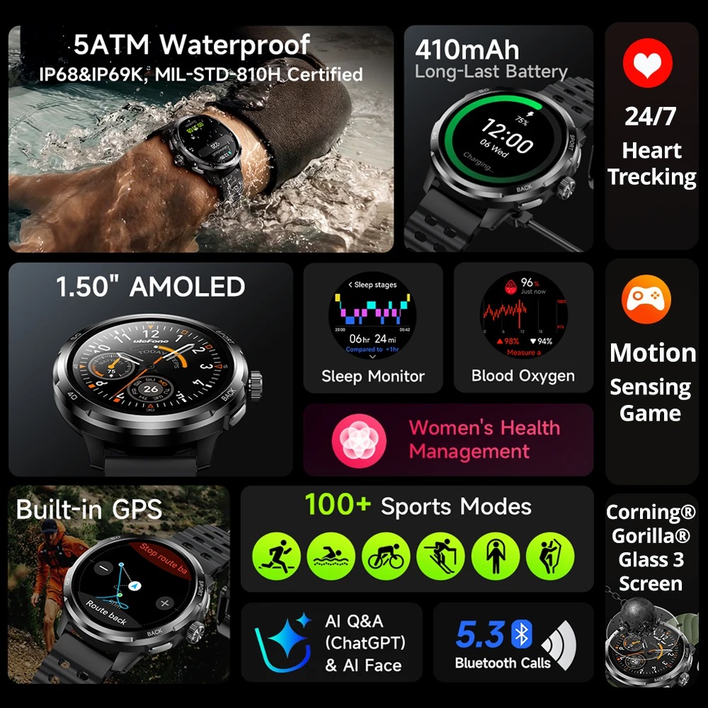 Reloj Inteligente Ulefone Armo - Smartwatch Watches Price reseña y precio