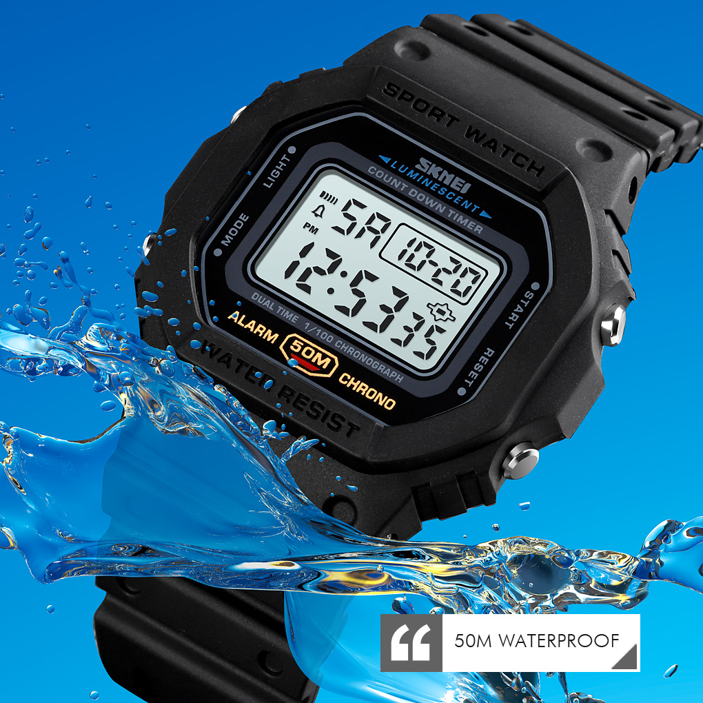 SKMEI-reloj deportivo Digital  - Tide Watch Surf reseña y precio