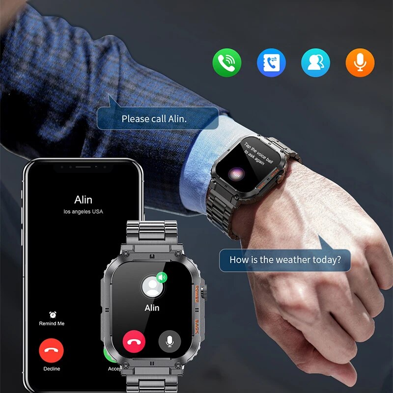 LIGE-Reloj inteligente deporti - Smartwatch Watches With Bluetooth reseña y precio