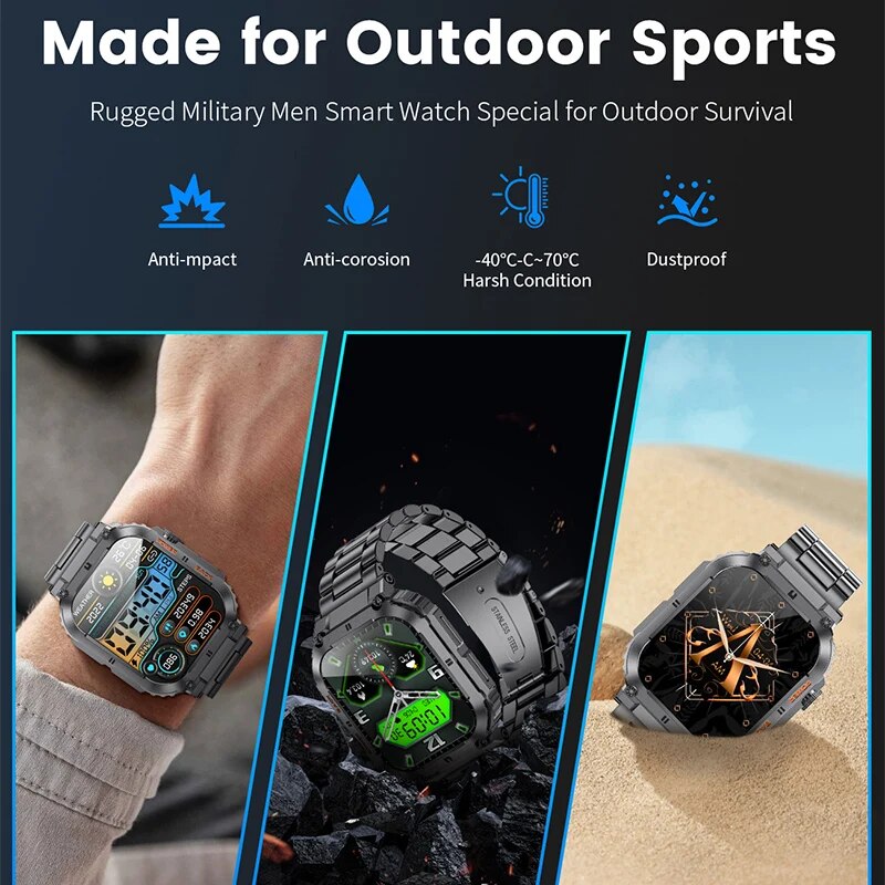 LIGE-Reloj inteligente deporti - Smartwatch Watches With Bluetooth reseña y precio