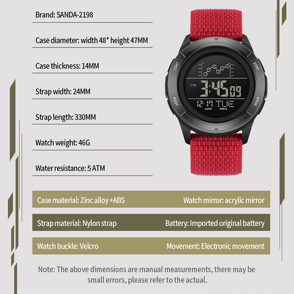 Reloj electrónico SANDA, corre - Tide Watch Surf reseña y precio