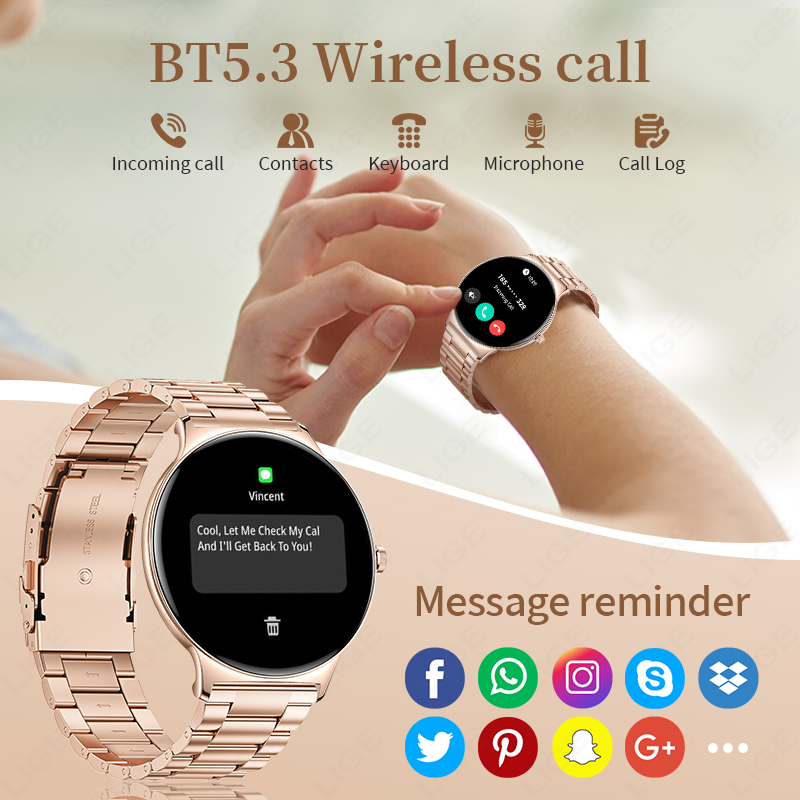 Nuevo reloj inteligente LIGE d - Smartwatch Slim Watches For Men reseña y precio
