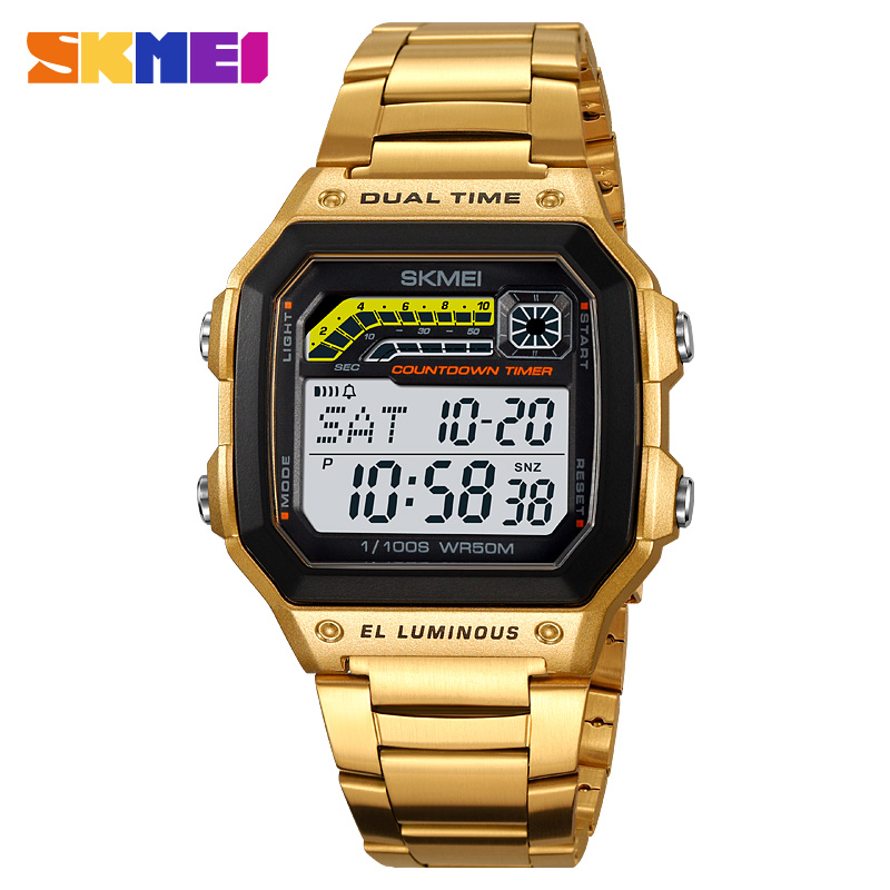 SKMEI-reloj Digital de lujo pa - Tide Watch Surf reseña y precio