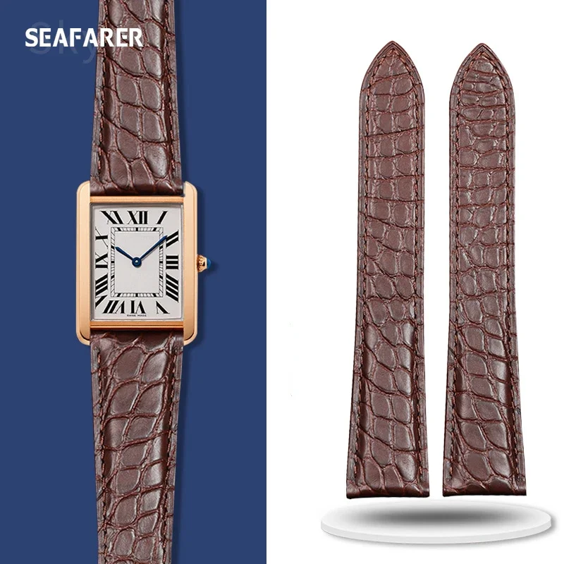 Correa de reloj de cuero genui - Cartier Watch Tank reseña y precio
