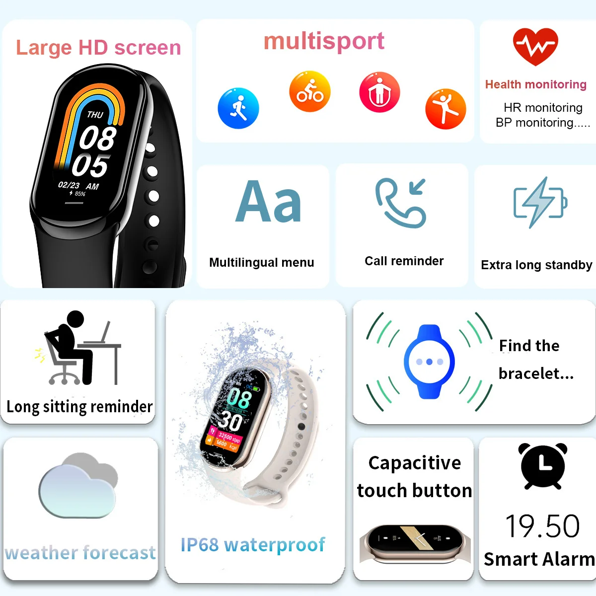 Nuevo Original pequeño M8 band - Smartwatch New Watches 2025 reseña y precio