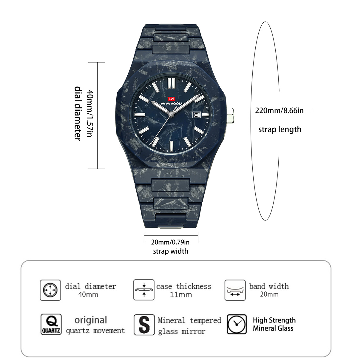 VA VA VOOM relojes para hombre - Smartwatch Sports Watches For Men reseña y precio