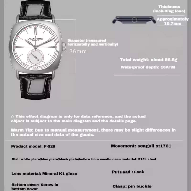 Hruodland 2025 Reloj mecánico  - Tide Watch Surf reseña y precio