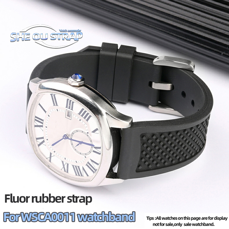 Correa de reloj de goma fluora - Cartier Watch Tank reseña y precio