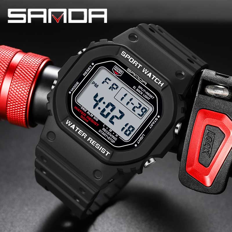 Reloj Digital SANDA estilo G p - Tide Watch Surf reseña y precio
