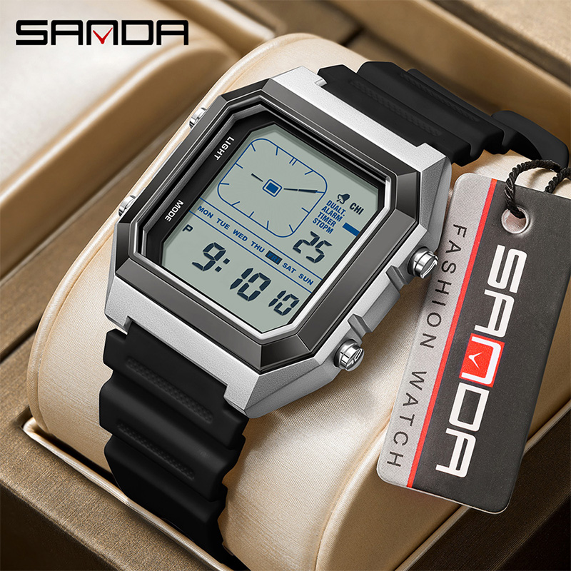 SANDA 6307 Nuevo Reloj Electró - Tide Watch Surf reseña y precio