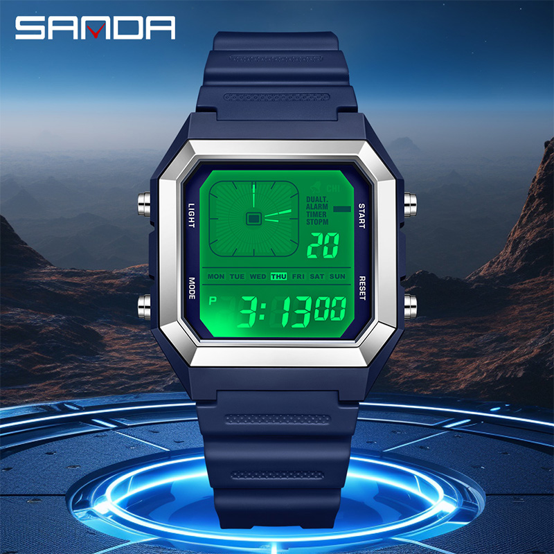 SANDA 6307 Nuevo Reloj Electró - Tide Watch Surf reseña y precio
