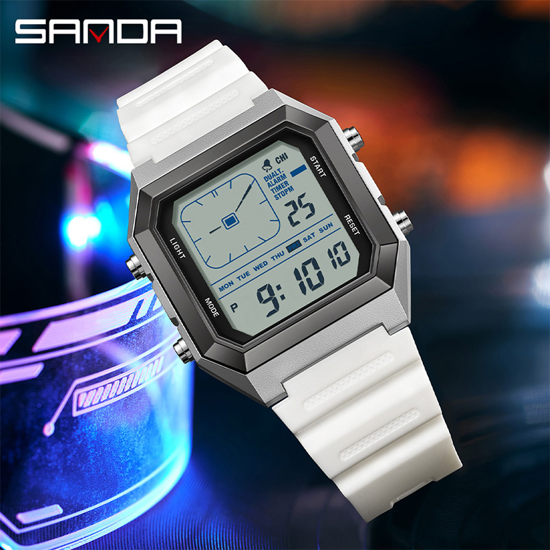 SANDA 6307 Nuevo Reloj Electró - Tide Watch Surf reseña y precio